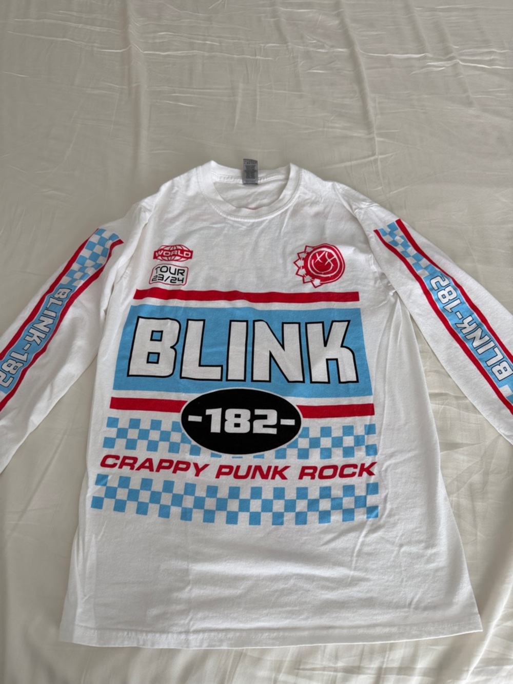 Blink 182 2023/2024 world tour merchandise shirt